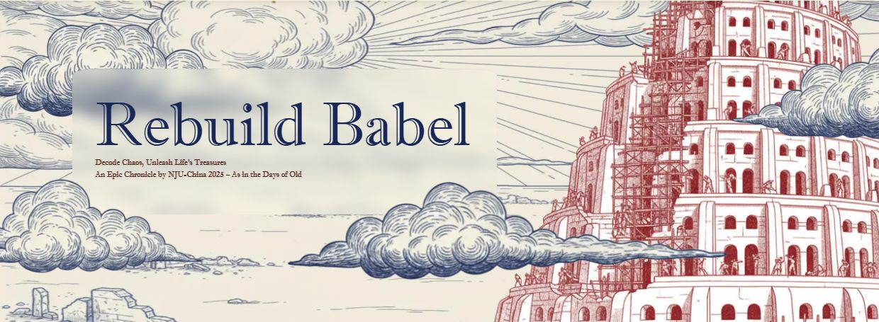 Rebuild Babel illustration from the NJU-China iGEM 2025 homepage
